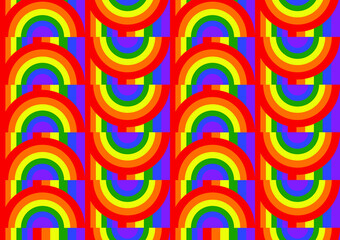 Obraz premium Pride abstract colorful background with circles