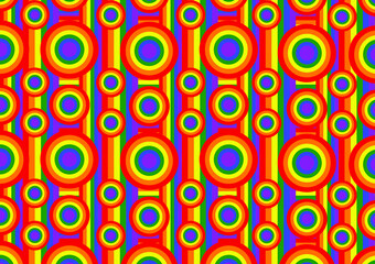 Pride seamless pattern with circles