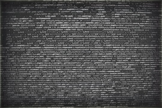 Web programming functions on laptop on laptop. IT business. Python code computer screen. Mobile application design Concept.