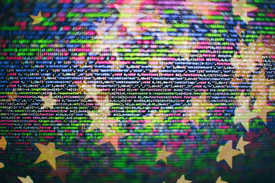 Web programming functions on laptop on laptop. IT business. Python code computer screen. Mobile application design Concept.