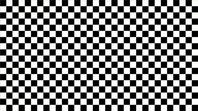 Amazing black and white checker board animation video footage,New chessboard video footage