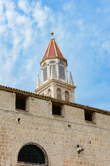 It's Bell tower of the Cathedral of St. Lawrence (Katedrala Sv. Lovre), a Roman Catholic...
