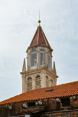 It's Bell tower of the Cathedral of St. Lawrence (Katedrala Sv. Lovre), a Roman Catholic...