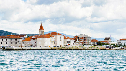 Fototapeta na wymiar It's Dalmatia, the Adriatic coast. Coast of the Adriatic Sea in Dalmatia became a popular destination for millions of tourists