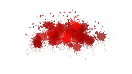 red paint splashes