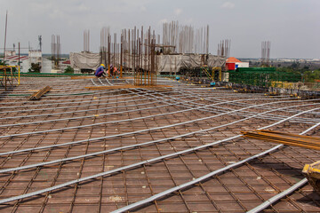 industrial construction working on Post-Tension