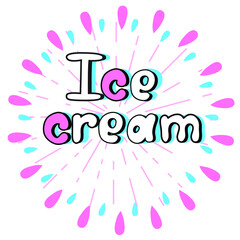 Vector illustration with the word 