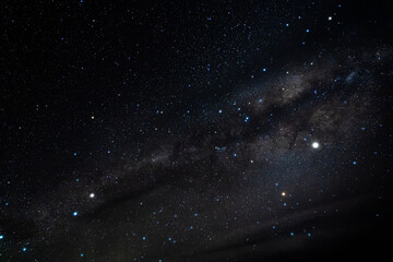space background with stars and the milkyway core
