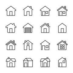Simple Set of HOME vector icon. Illustration isolated for graphic and web design. Editable Stroke. 64x64 Pixel Perfect