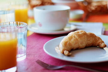 croissant and coffee