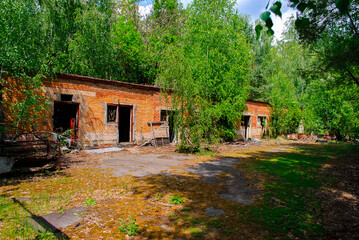 Abandoned Military unit in Chernobyl, a town in Ukraine, famous by the nuclear reactor explosion disaster on April 26, 1986