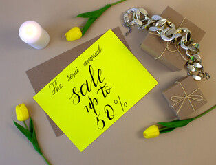 the announcement of the semi-annual sales and discounts of 50 percent