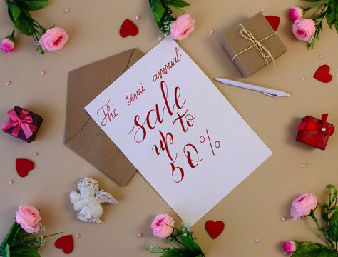 the announcement of the semi-annual sales and discounts of 50 percent