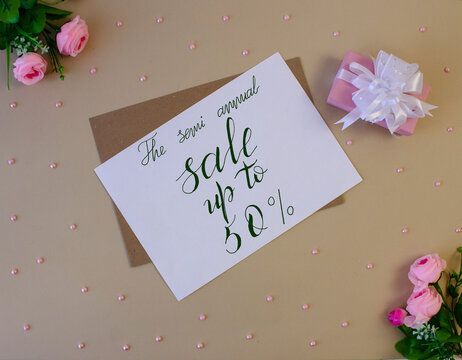 the announcement of the semi-annual sales and discounts of 50 percent