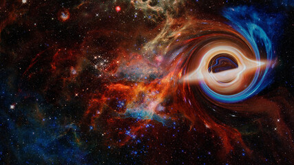 Black hole system. Elements of this image furnished by NASA