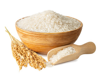 rice in clay bowl
