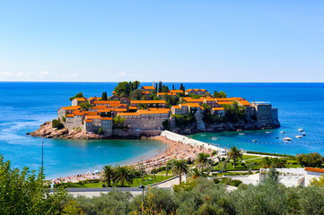 It's Adratic sea and the Sveti Stefan Island, south of Montengro