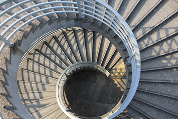 Fototapeta premium spiral staircase in central, hong kong