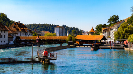 Architecture of Lucerne, a city in the German-speaking part of Switzerland