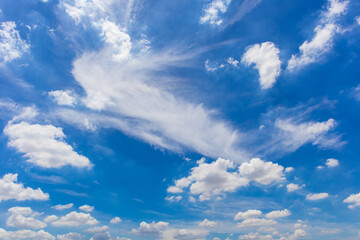 Blue sky and clouds on day to be design wallpaper or background