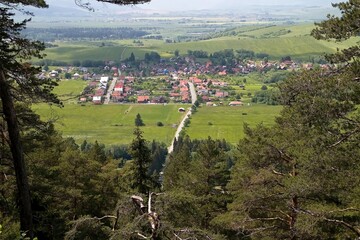 Village under Chopok peak - Pavcina Lehota view from Demanovska mountain.