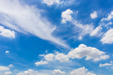 Naklejka na ściany i meble Blue sky and clouds on day to be design wallpaper or background