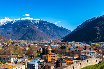 Obraz premium It's Town of Bellinzona, Switzerland