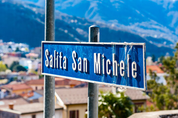 Fototapeta premium It's Salita San Michele sign