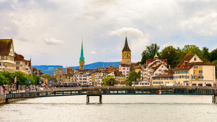 Limmat river in Zurich, Switzerland