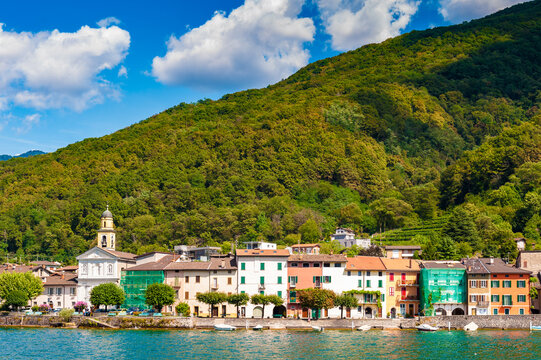 Brusino Arsizio, A Municipality In The District Of Lugano In Switzerland On The Lake Of Lugano. The Village Has Been Inhabited Since The Roman Era.