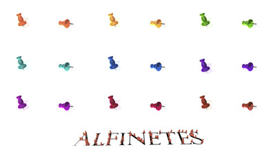 Alfinetes coloridos