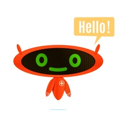 Medical Chatbot concept. Online Assistant. Cartoon flat style illustration.