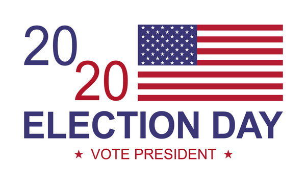 Vote president background, Election day for 3.11 2020 , USA government icon isolated on white backgroud