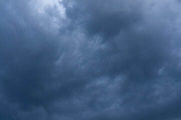 blue stormy sky in summer