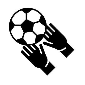 black hands catching soccer ball clip art preview