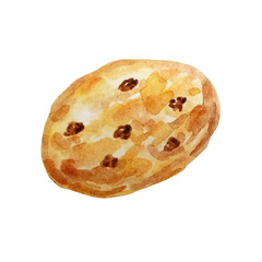 watercolor brown cookies