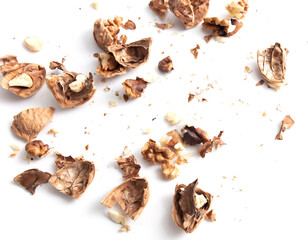 Walnuts isolated on a white background