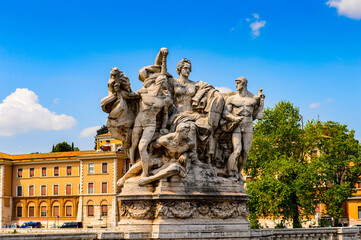 It's Angels Bridge in the Historic Center of Rome, Italy. Rome is the capital of Italy and a popular touristic destination