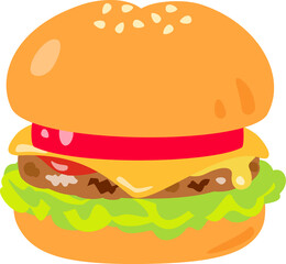 シンプルなハンバーガー