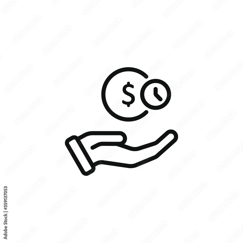 Poster simple icon of a easy credit vector illustration