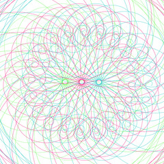 An abstract colorful swirl shape background image.