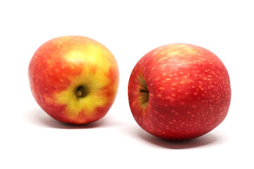 Red apples isolate on white background