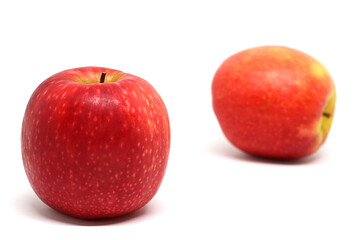 Red apples isolate on white background