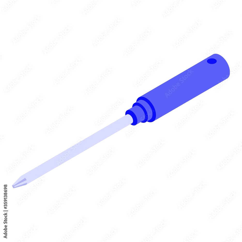 Poster screwdriver icon. isometric of screwdriver vector icon for web design isolated on white background