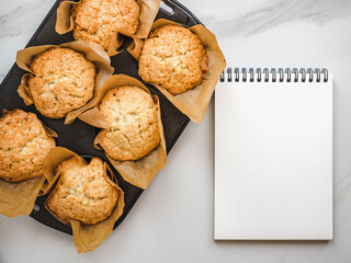 Fresh, fragrant homemade pastries. Close-up, side view. Tasty and healthy eating concept