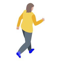 Fototapeta na wymiar Zombie walking icon. Isometric of zombie walking vector icon for web design isolated on white background