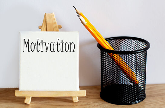 MATIVATION concept written on a small blackboard on easel