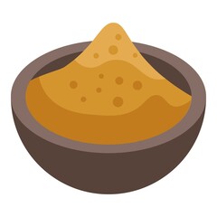 Condiment bowl icon. Isometric of condiment bowl vector icon for web design isolated on white background