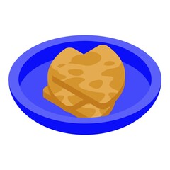 Samosa indian dish icon. Isometric of samosa indian dish vector icon for web design isolated on white background
