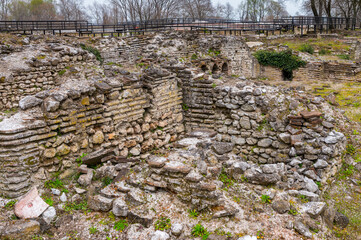 It's Ancient ruins in the Dion Archeological Site in Greece
